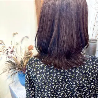 ミディアム カラー はるか 💐 お悩み改善美容師のヘアスタイル