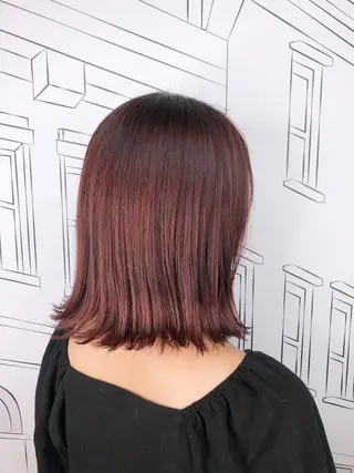 ミディアム カラー TOMOKA 艶髪/透明感カラーのヘアスタイル