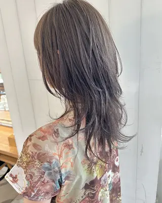 ミディアム カラー ヘアアレンジ ブリーチなし透け感/ マンツーマン/Ryoのヘアスタイル