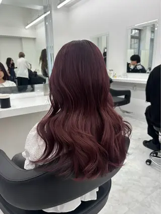 ロング カラー 💖似合わせカラー レイヤー💖縮毛矯正のヘアスタイル