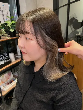 セミロング カラー yuuri🎀/大宮 /韓国ヘア/レイヤーのヘアスタイル