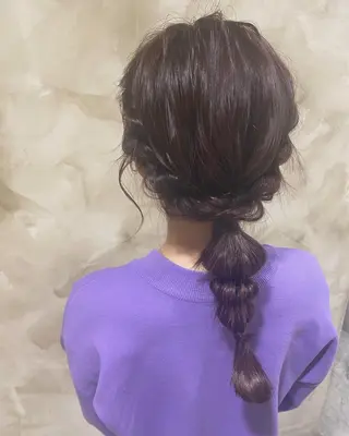 セミロング ヘアアレンジ 綾/ベージュカラー /パーマ🩰のヘアスタイル