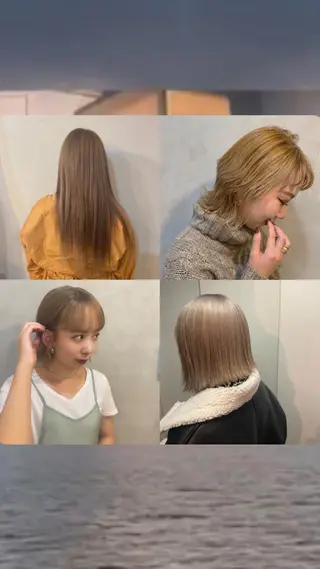 ショート カラー ヘアアレンジ ハイトーン/透け感 カラー🎀真香のヘアスタイル