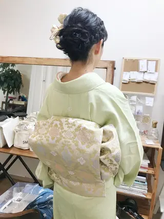 ロング ヘアアレンジ 早朝✨ヘアセット 着付け/清水玲歌のヘアスタイル