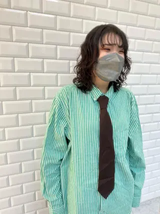 ミディアム パーマ 半個室サロン🫧 ササキアヤカのヘアスタイル