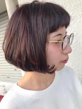 ショート カラー レイヤーカット匠 イソザキノリユキのヘアスタイル