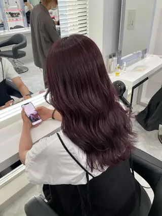 セミロング カラー ［銀座］淡色 ラベンダー🫧大村のヘアスタイル