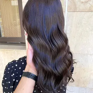 ロング カラー ブリーチなし✨艶髪 カラー𓃲YAGIのヘアスタイル
