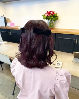 ミディアム 🎀モテ暖色× エクステ🎀あかりのヘアスタイル