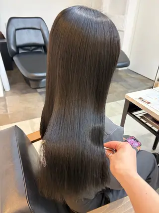 セミロング カラー 🥀韓国ヘア🥀 宮津真菜のヘアスタイル