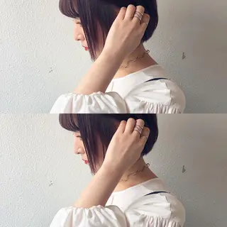 ショート カラー あさだ しゅうたろうのヘアスタイル