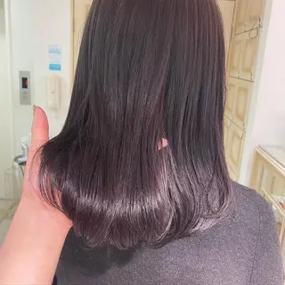 セミロング カラー 透明感カラー 古山 結季🌙🖤のヘアスタイル