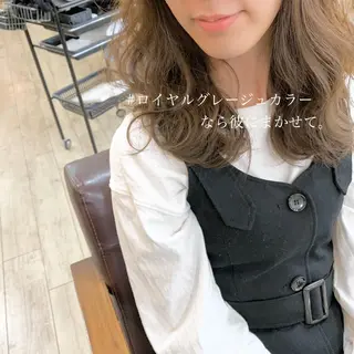 ロング カラー ◆感動口コミ/最小顔 理論カット◆森口 峻のヘアスタイル