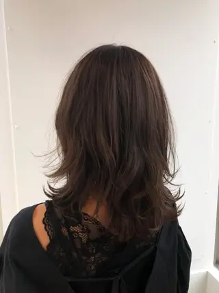 セミロング カラー レイヤーカット✂️ 横浜No1♡下鳥翔子のヘアスタイル