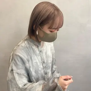 ショート カラー ハイトーン/透け感 カラー🎀真香のヘアスタイル