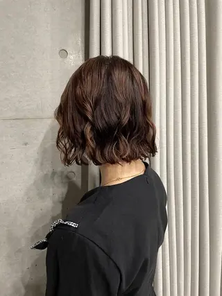 ミディアム カラー パーマ 表参道🌿赤み消し カラー/チナツのヘアスタイル