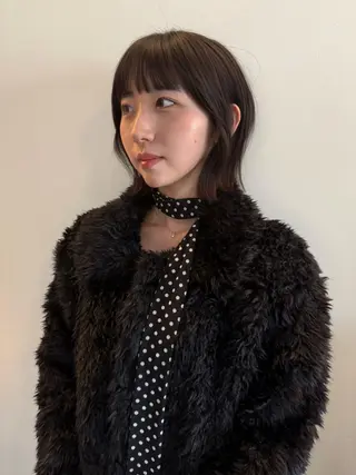ミディアム レイヤーカット\ウル フ　chinatsuのヘアスタイル