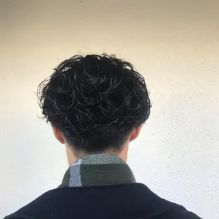 ショート カラー パーマ メンズ ニュアンスパーマ/ レイヤー/茶屋町のヘアスタイル
