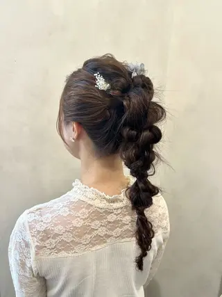 ロング ヘアアレンジ 前田 香恋のヘアスタイル