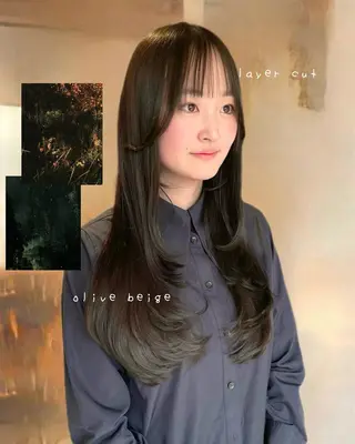 ロング カラー 武田 清久のヘアスタイル