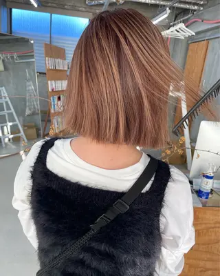 ミディアム カラー サトウ レンマのヘアスタイル