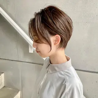 ショート カラー 当日予約🆗ショート /ハイライト/松本のヘアスタイル