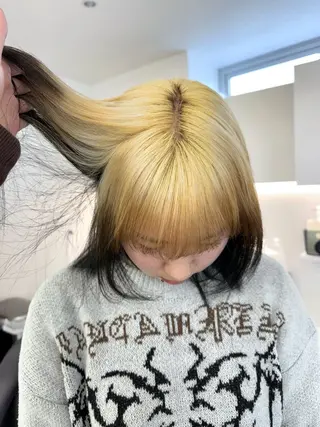 カラー ✨ブリーチ/顔周り レイヤー¦YUKA✨のヘアスタイル