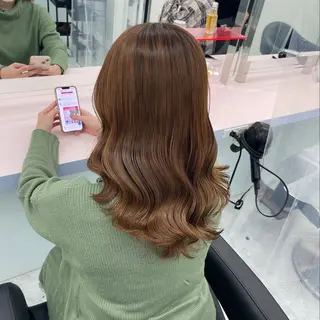 セミロング カラー パーマ ヘアアレンジ メンズ 🤍透明感カラー🤍 似合わせ🤍AINEのヘアスタイル