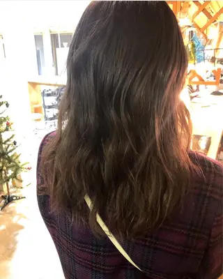 セミロング カラー パーマ美容師 hanaのヘアスタイル