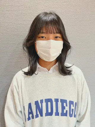 ミディアム かわい りほのヘアスタイル
