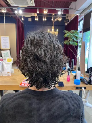ショート パーマ メンズ トイ ハルトのヘアスタイル