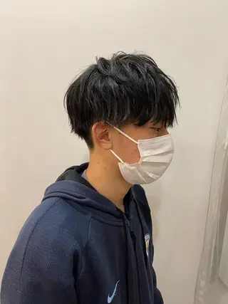 パーマ メンズ 栗田 大輝のヘアスタイル