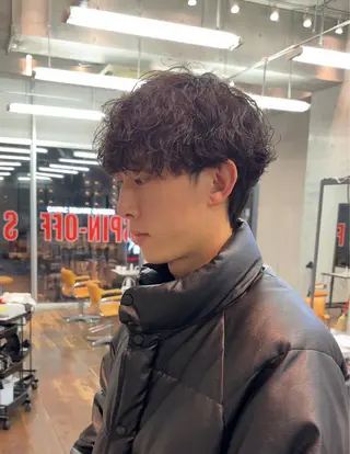ミディアム パーマ メンズ 🌀パーマ特化 美容師🌀/しゅんのヘアスタイル