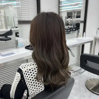 ロング カラー ウルフカットマスター みつきのヘアスタイル