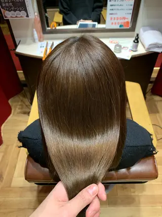 セミロング カラー ヘアアレンジ 韓国風🇰🇷うる艶 レイヤー/海青🫧のヘアスタイル