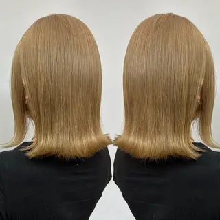 ショート バレイヤージュ ボブ🌈ナツヤのヘアスタイル