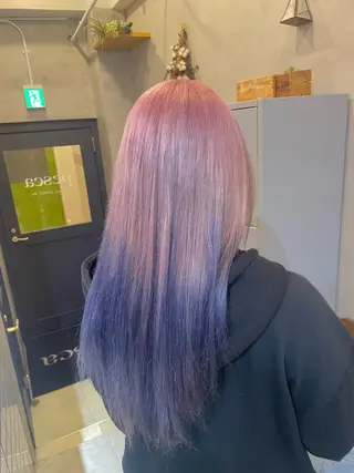 カラー HAYATA/透明感 /派手髪/ケアブリのヘアスタイル