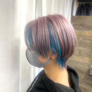 ショート カラー パーマ ヘアアレンジ 年間1500人担当 代表 南一路のヘアスタイル