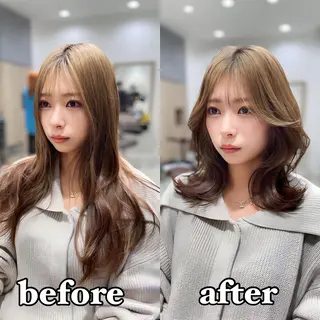 ミディアム 映える顔まわり/前髪 特化 💗 ユキマのヘアスタイル