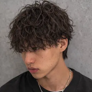 ショート パーマ メンズ men'sモテ 髪🫧ｼｵﾝのヘアスタイル