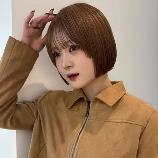 カラー saki‪🌱‬♡ /ボブ/透明感カラーのヘアスタイル