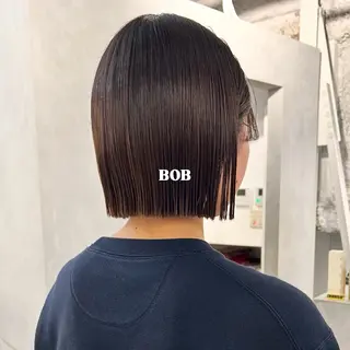 ショート カラー 切りっぱなしBOB 職人💜Anzuのヘアスタイル