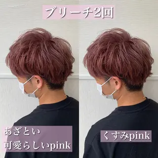 ショート カラー メンズ 白髪ぼかしハイライト 茗荷谷駅徒歩2分のヘアスタイル