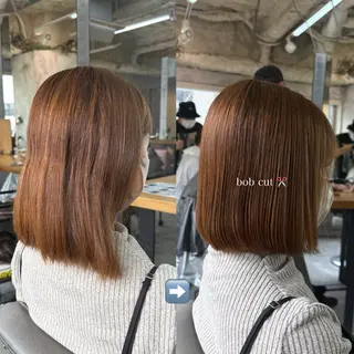 ミディアム シモイケ ルアのヘアスタイル