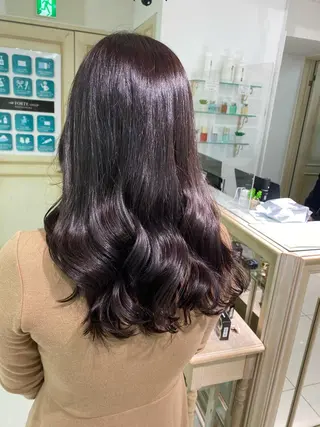 ロング カラー ヘアアレンジ 透明感カラー 古山 結季🌙🖤のヘアスタイル