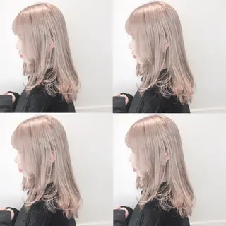セミロング カラー ウルフカット ハッシュカット/七海のヘアスタイル