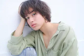 ショート カラー パーマ ヘアアレンジ 似合わせhair🔸 アサダ タカコ🔸のヘアスタイル
