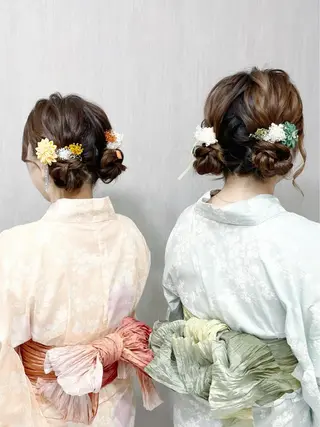 セミロング ヘアアレンジ ヘアセット専門店 Rのヘアスタイル