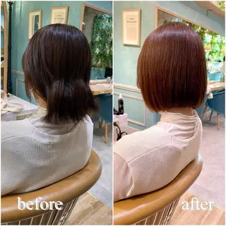 ショート 縮毛矯正 髪質改善 韓国風レイヤー 吉田のヘアスタイル