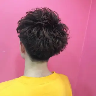 ショート カラー パーマ メンズ Vir by browのヘアスタイル